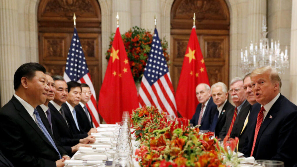 Los presidentes Donald Trump y Xi Jinping participando en la cumbre G20 en Argentina.